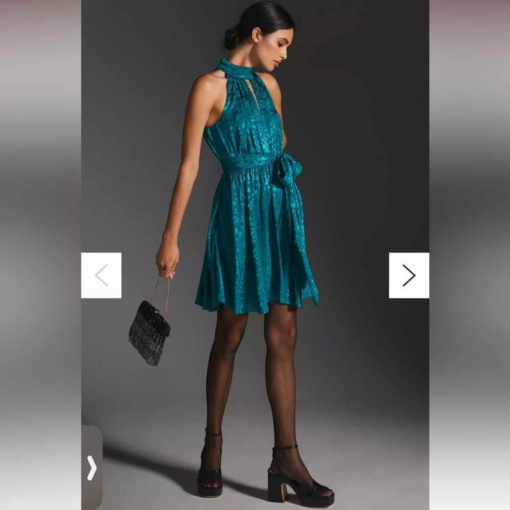 Anthropologie Halter Neck Mini Dress. Size XS